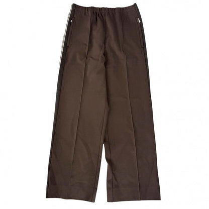Miu Miu Miu Pants Jersey Back Logo Bottom Side Line 38 Brown Rayon Nylon
