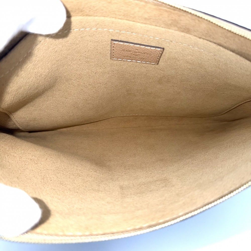 Louis Vuitton Clutch Daily Pouch Second Monogram Canvas Brown Gold — view 4