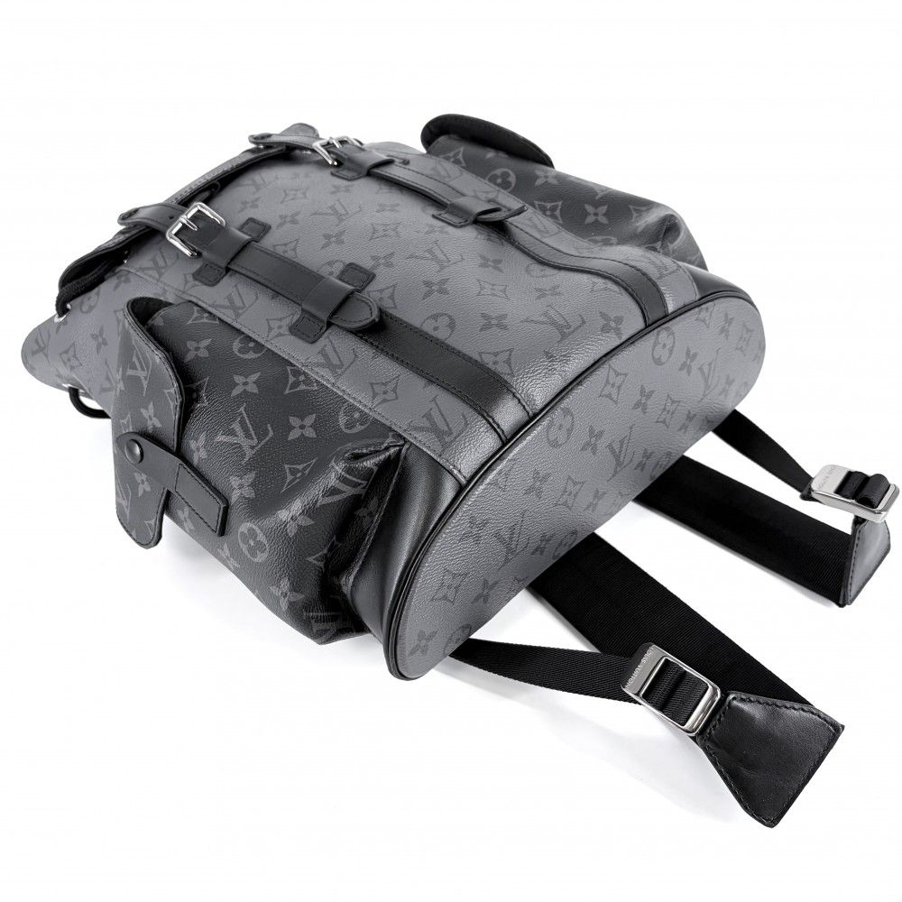 Louis Vuitton Backpack Monogram Eclipse Reverse Christopher MM Black Silver — view 3