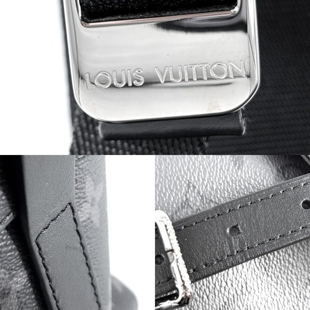 Louis Vuitton Backpack Monogram Eclipse Reverse Christopher MM Black Silver — view 9