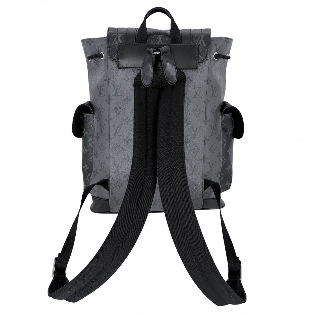 Louis Vuitton Backpack Monogram Eclipse Reverse Christopher MM Black Silver — view 2