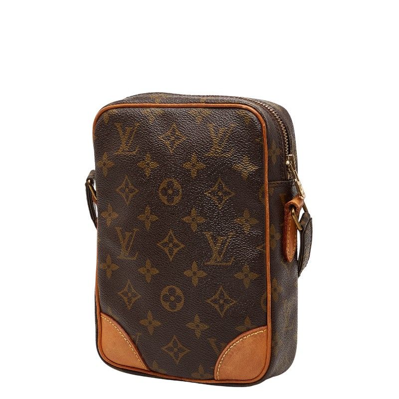 Louis Vuitton Monogram Danube Crossbody Shoulder Bag Brown Leather — view 2