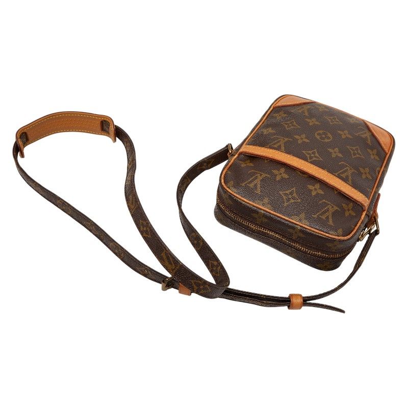 Louis Vuitton Monogram Danube Crossbody Shoulder Bag Brown Leather — view 4