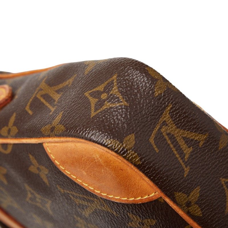 Louis Vuitton Monogram Danube Crossbody Shoulder Bag Brown Leather — view 6