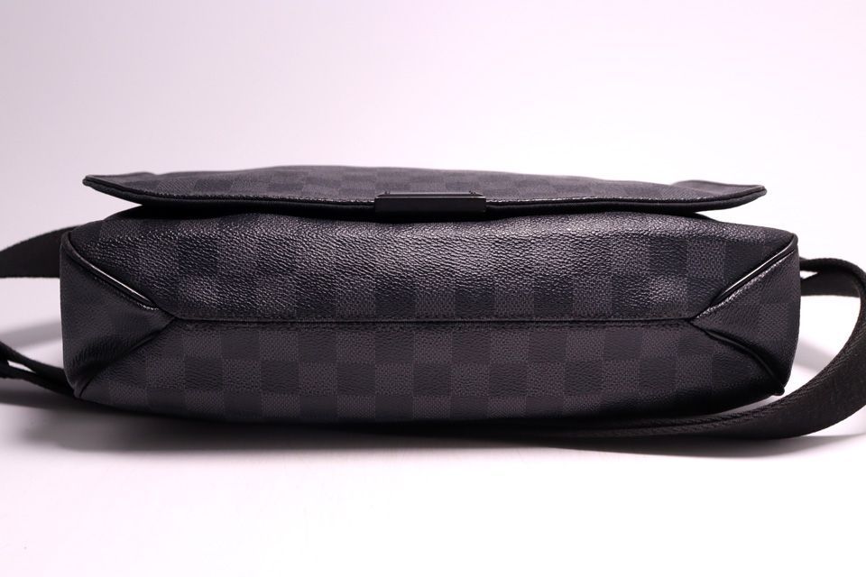 Louis Vuitton Damier Graphite District MM Leather Shoulder Bag — view 3