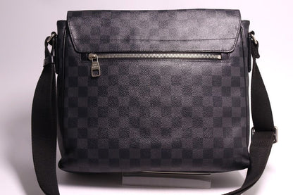 Louis Vuitton Damier Graphite District MM Leather Shoulder Bag — view 2
