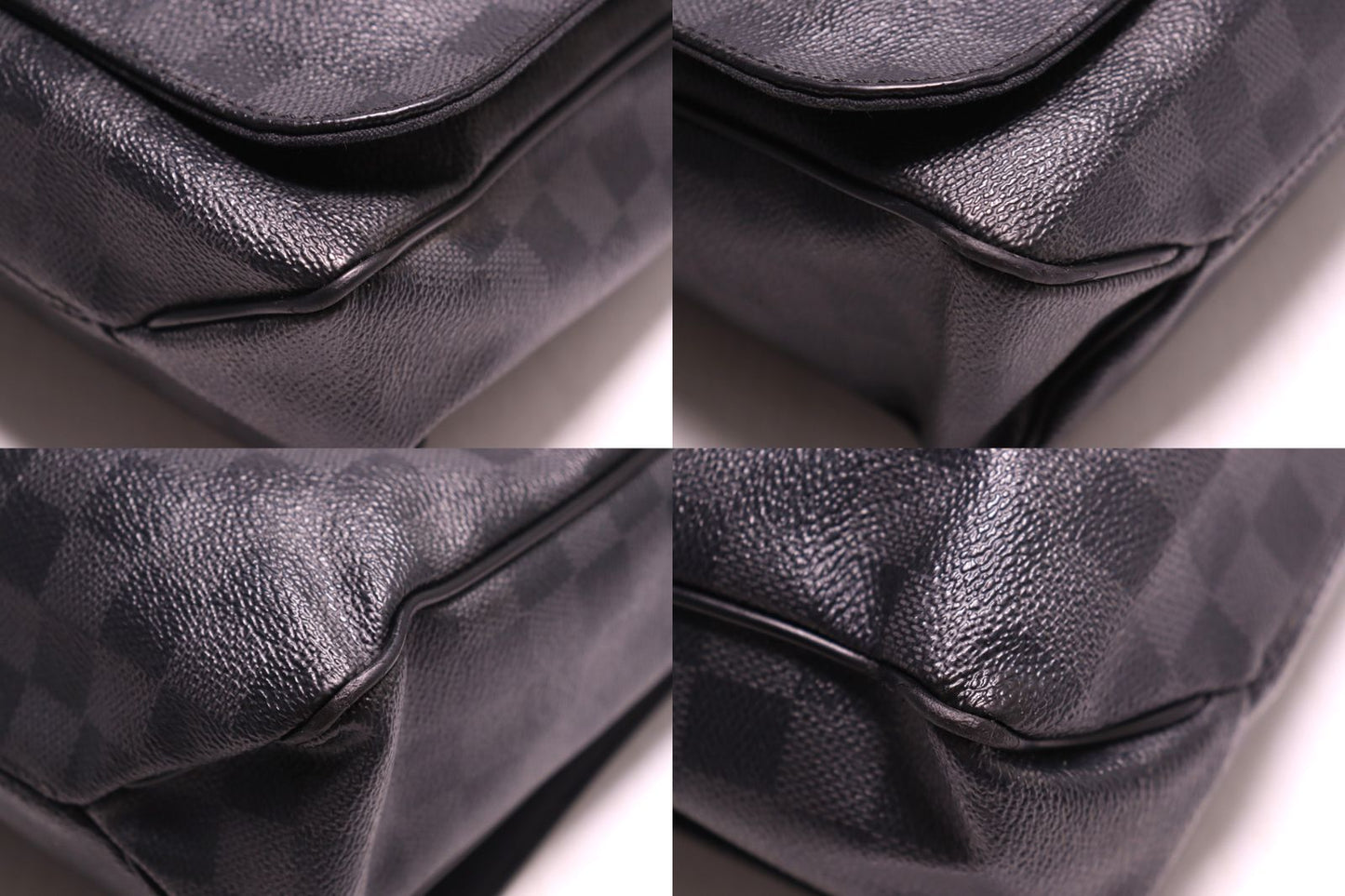 Louis Vuitton Damier Graphite District MM Leather Shoulder Bag — view 4