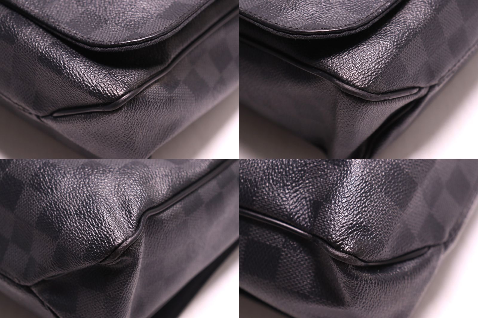 Louis Vuitton Damier Graphite District MM Leather Shoulder Bag — view 4