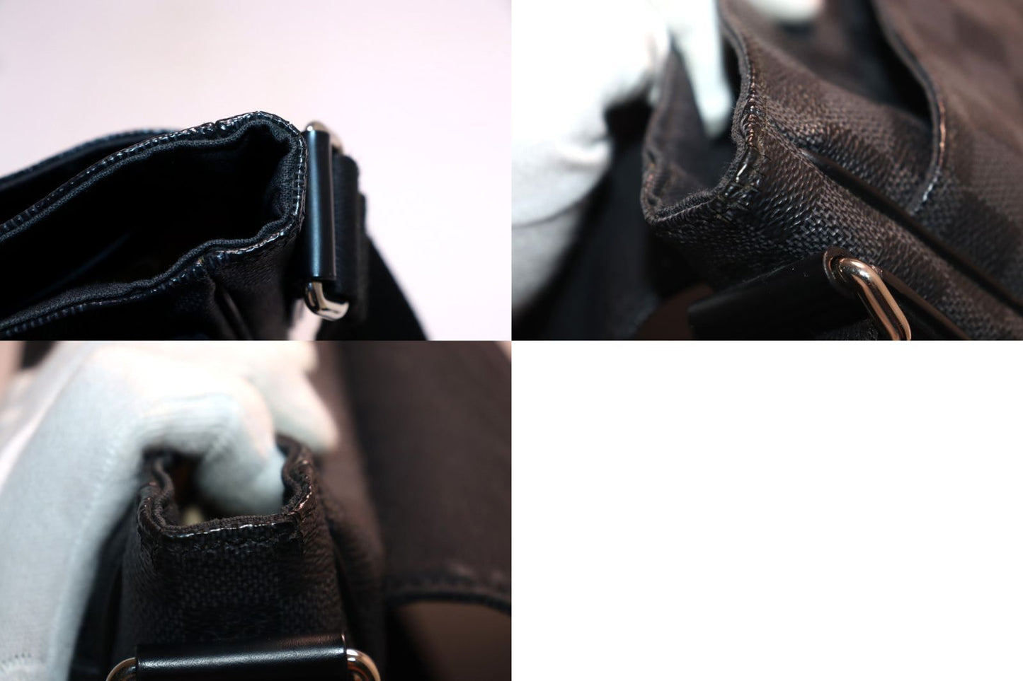 Louis Vuitton Damier Graphite District MM Leather Shoulder Bag — view 9