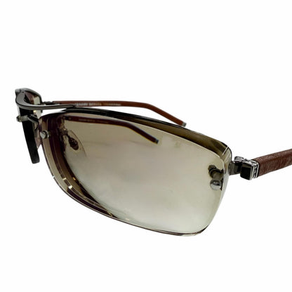 Chrome Hearts Amped Leather 925 Two Bridge Gradient Lens Eyewear Sunglasses
