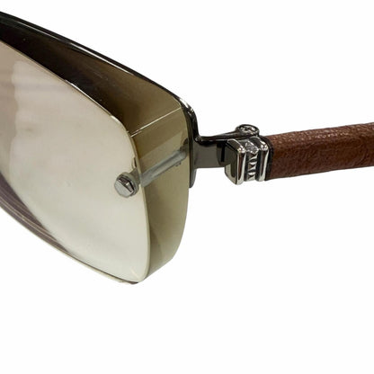 Chrome Hearts Amped Leather 925 Two Bridge Gradient Lens Eyewear Sunglasses — view 8