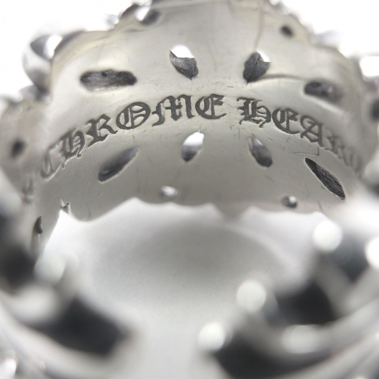 Chrome Hearts Dbl Flrl Crs Double Floral Cross Ring Silver — view 4