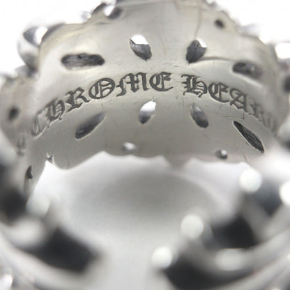 Chrome Hearts Dbl Flrl Crs Double Floral Cross Ring Silver — view 4