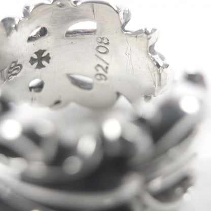 Chrome Hearts Dbl Flrl Crs Double Floral Cross Ring Silver — view 6