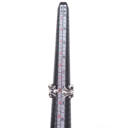 Chrome Hearts Dbl Flrl Crs Double Floral Cross Ring Silver — view 8