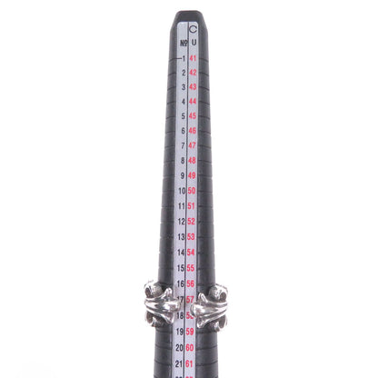 Chrome Hearts Dbl Flrl Crs Double Floral Cross Ring Silver — view 7
