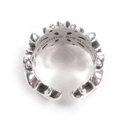 Chrome Hearts Dbl Flrl Crs Double Floral Cross Ring Silver — view 2
