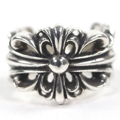 Chrome Hearts Dbl Flrl Crs Double Floral Cross Ring Silver — view 3
