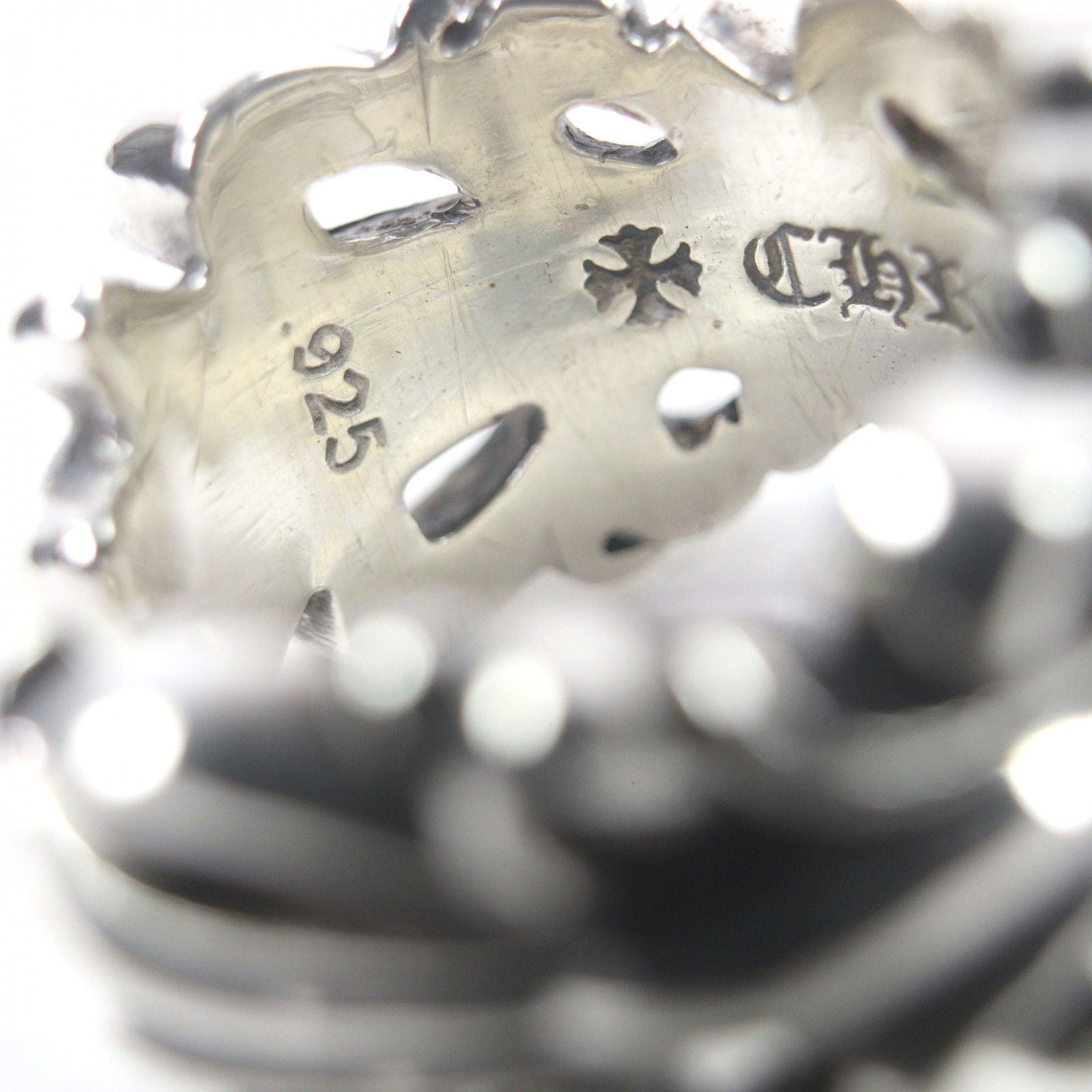 Chrome Hearts Dbl Flrl Crs Double Floral Cross Ring Silver — view 5