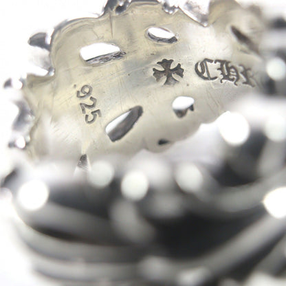Chrome Hearts Dbl Flrl Crs Double Floral Cross Ring Silver — view 5