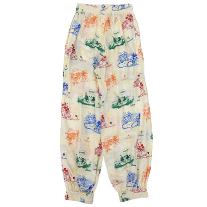 Gucci Disney Silk 100% All Over Pattern Joggers Pants Multicolor 36 — view 2
