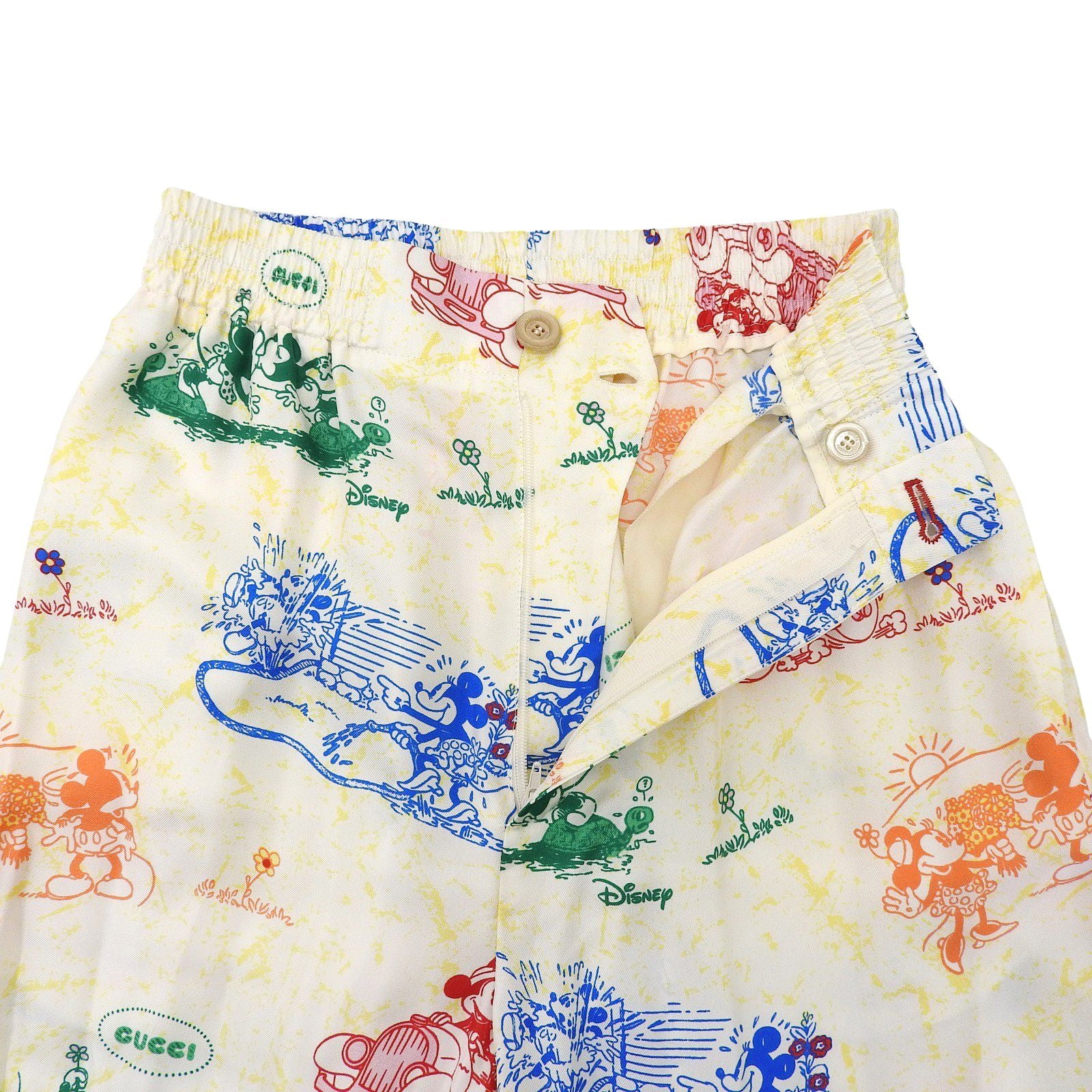 Gucci Disney Silk 100% All Over Pattern Joggers Pants Multicolor 36 — view 3