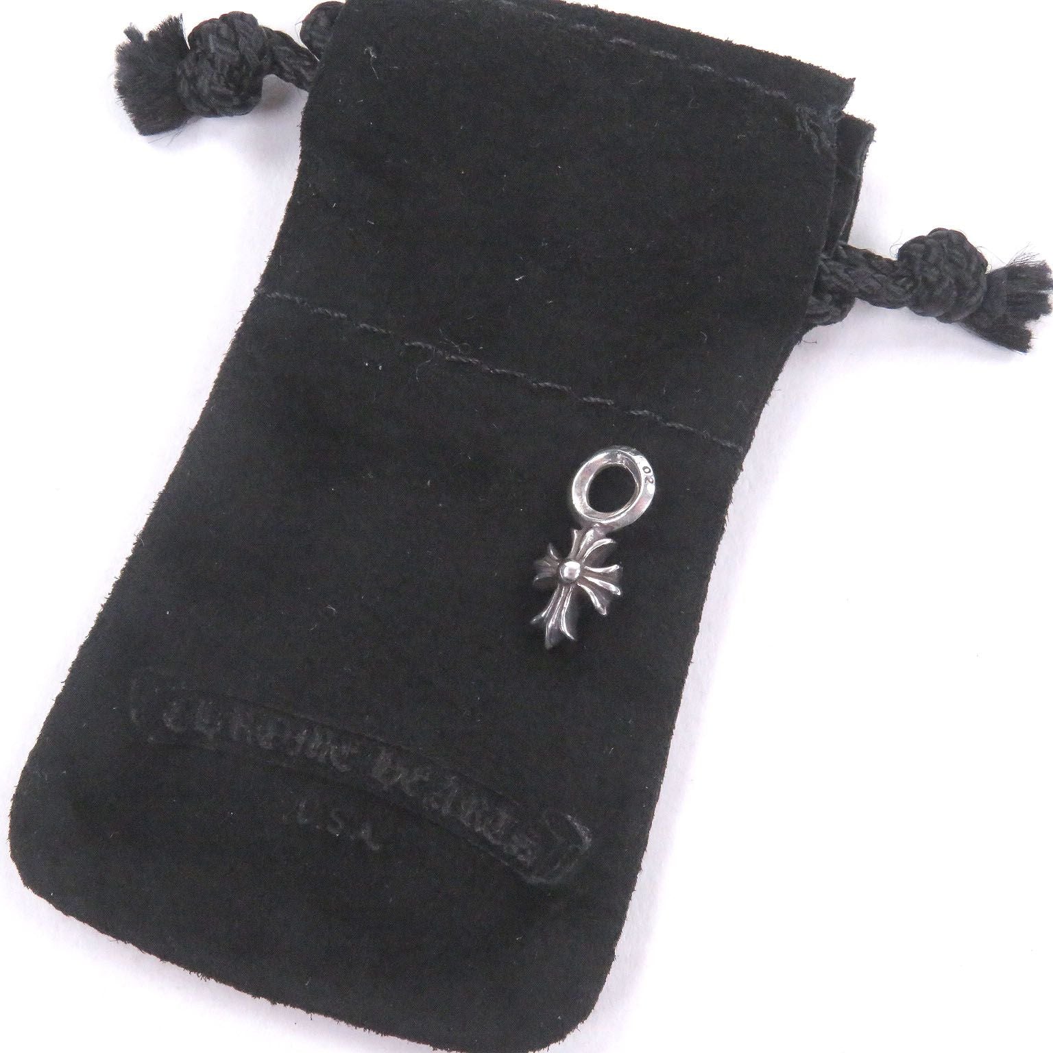 Chrome Hearts Stack CH Cross Necklace Charm Pendant Silver — view 2