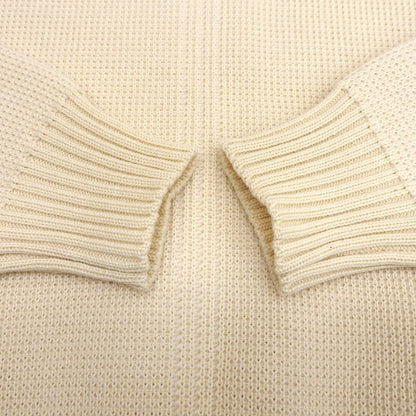 Bottega Veneta Wool Long Sleeve Knit Sweater with Gold Buttons Off White XS — view 5