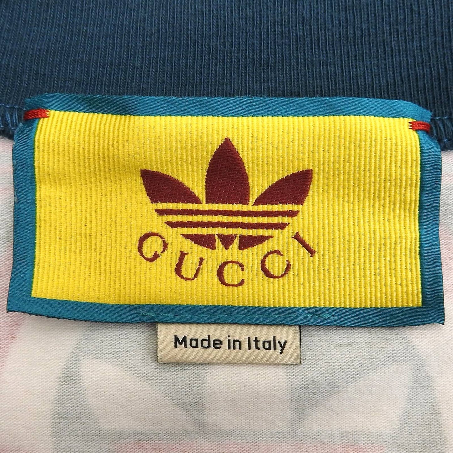 Gucci Adidas Cotton Interlocking Trefoil Allover Pattern Short Sleeve T-Shirt — view 7