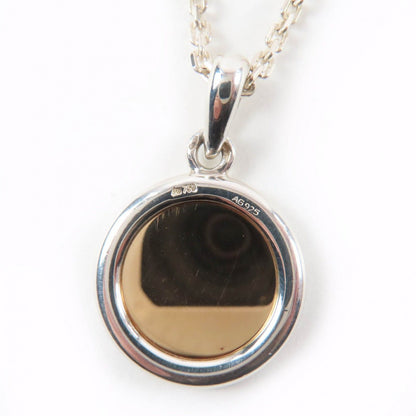 Hermes 750 Series Necklace Pendant Silver Yellow Gold — view 5