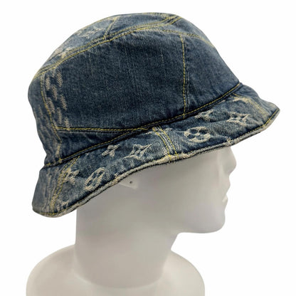 Louis Vuitton Bonnet Damier Giant Wave Monogram Cotton 100% Reversible Denim — view 5