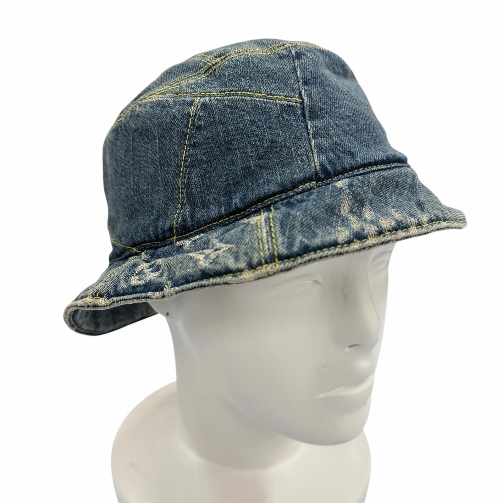Louis Vuitton Bonnet Damier Giant Wave Monogram Cotton 100% Reversible Denim