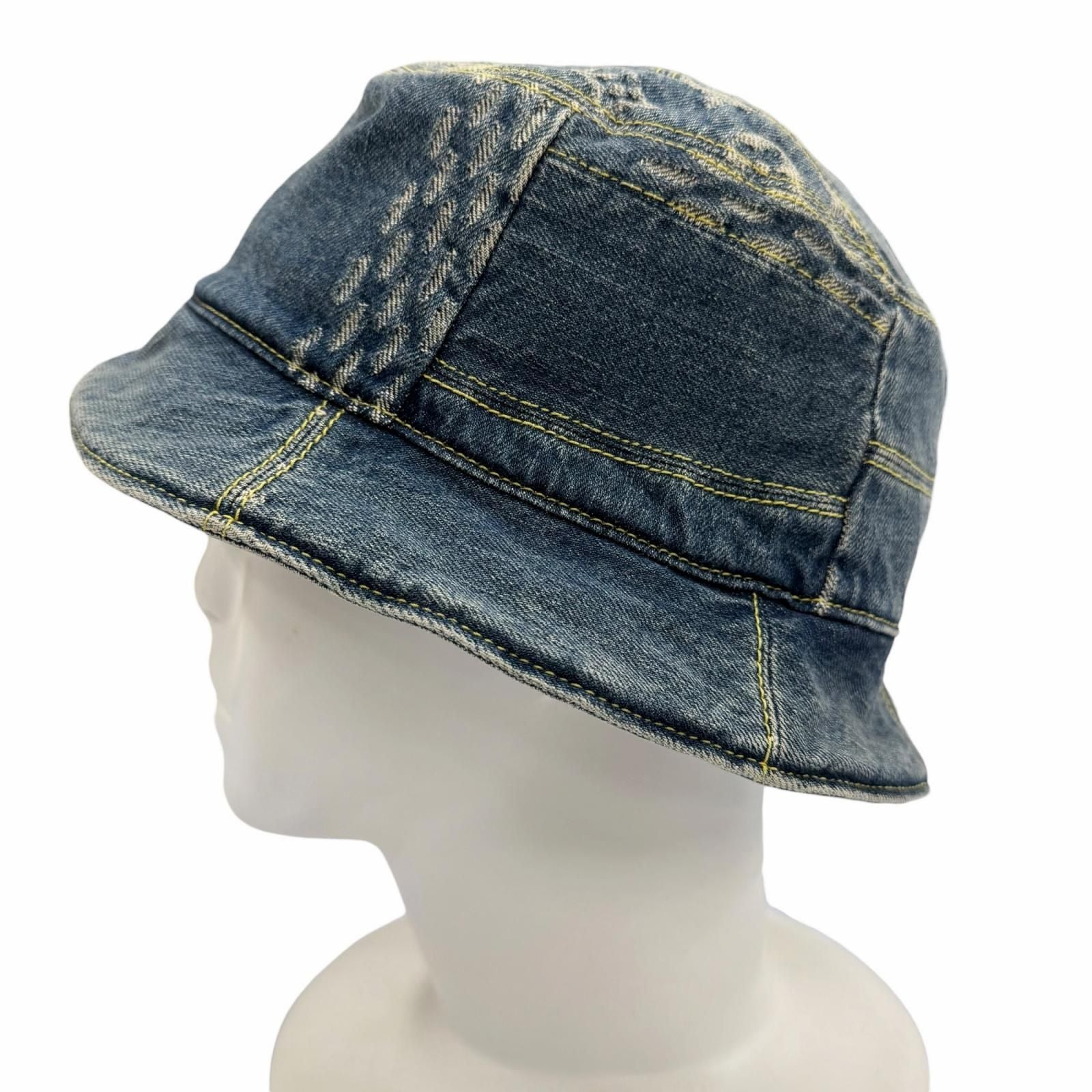 Louis Vuitton Bonnet Damier Giant Wave Monogram Cotton 100% Reversible Denim — view 3
