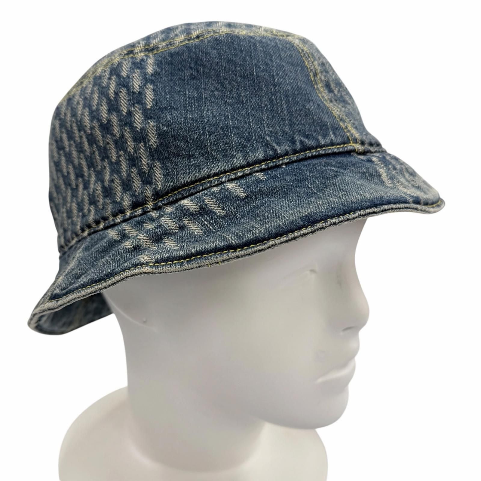 Louis Vuitton Bonnet Damier Giant Wave Monogram Cotton 100% Reversible Denim — view 6