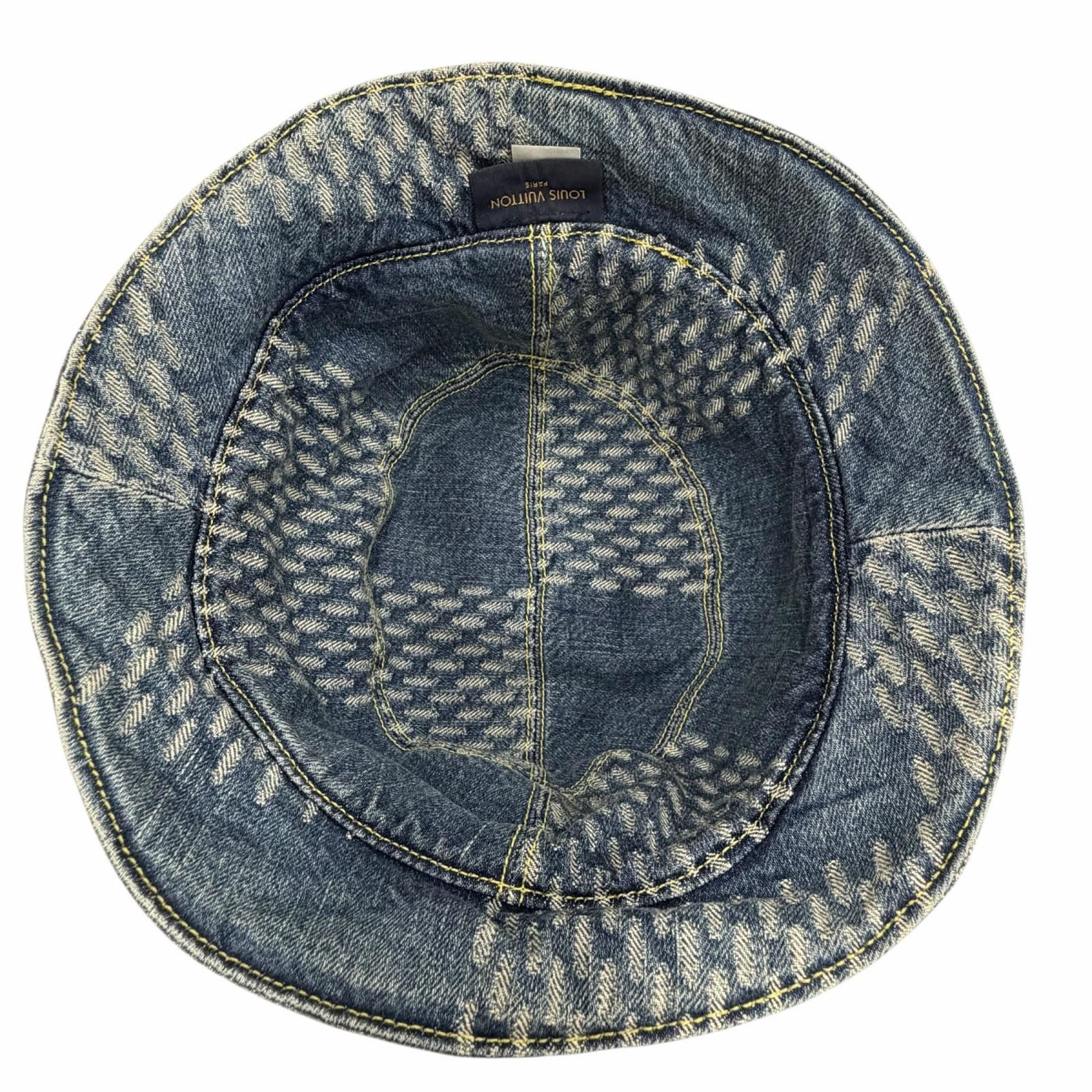 Louis Vuitton Bonnet Damier Giant Wave Monogram Cotton 100% Reversible Denim — view 7