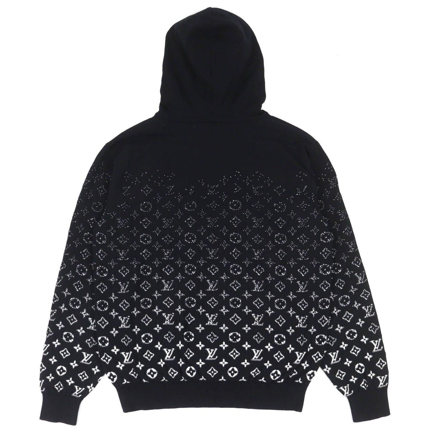 Louis Vuitton Cotton 100% Monogram Gradient Hoodie Knit Black White — view 2