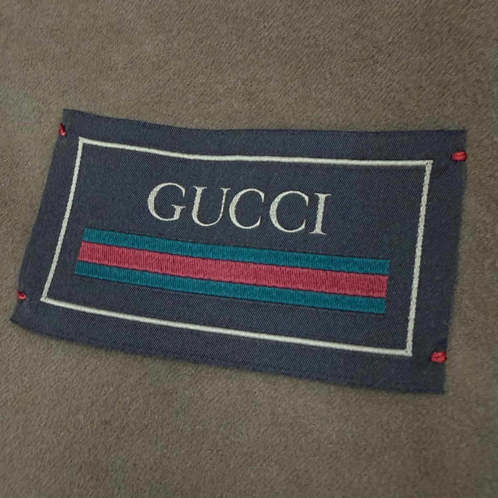Gucci Logo Button Smooth Single Chesterfield Coat Brown 48 — view 8