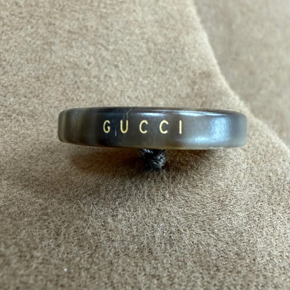 Gucci Logo Button Smooth Single Chesterfield Coat Brown 48 — view 7