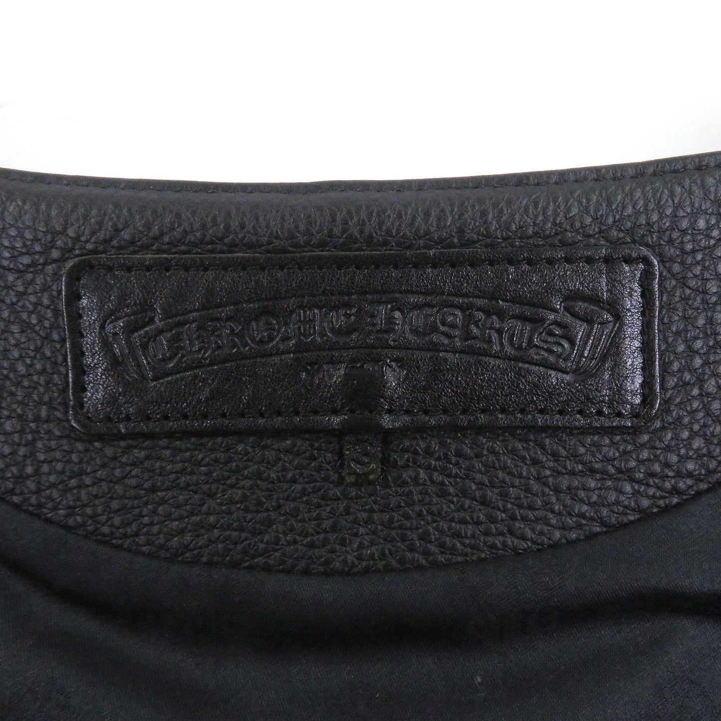 Chrome Hearts Classic Cross Ball Button Scroll Label Leather Vest Black — view 8