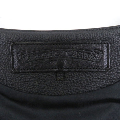 Chrome Hearts Classic Cross Ball Button Scroll Label Leather Vest Black — view 8