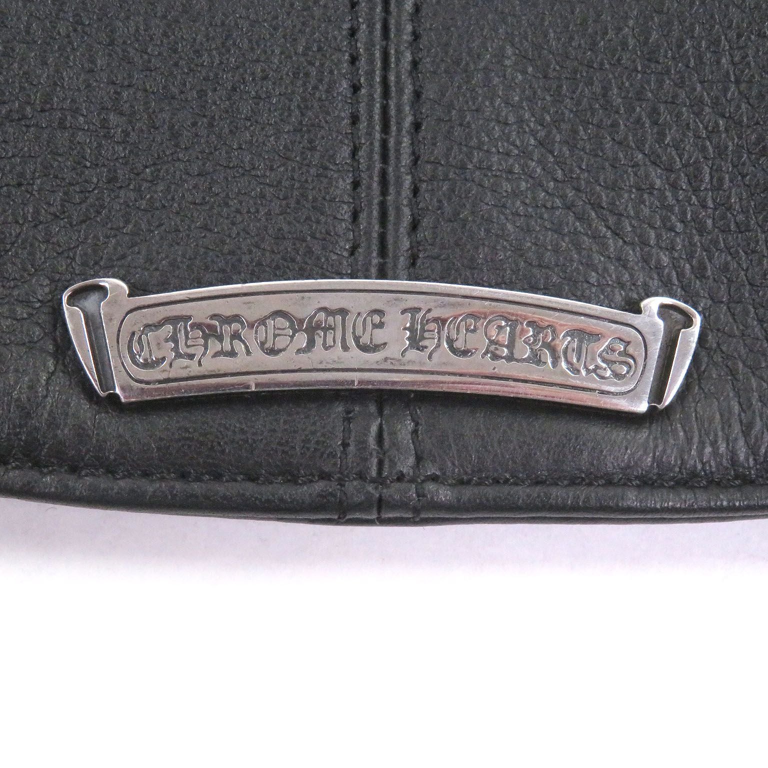Chrome Hearts Classic Cross Ball Button Scroll Label Leather Vest Black — view 7