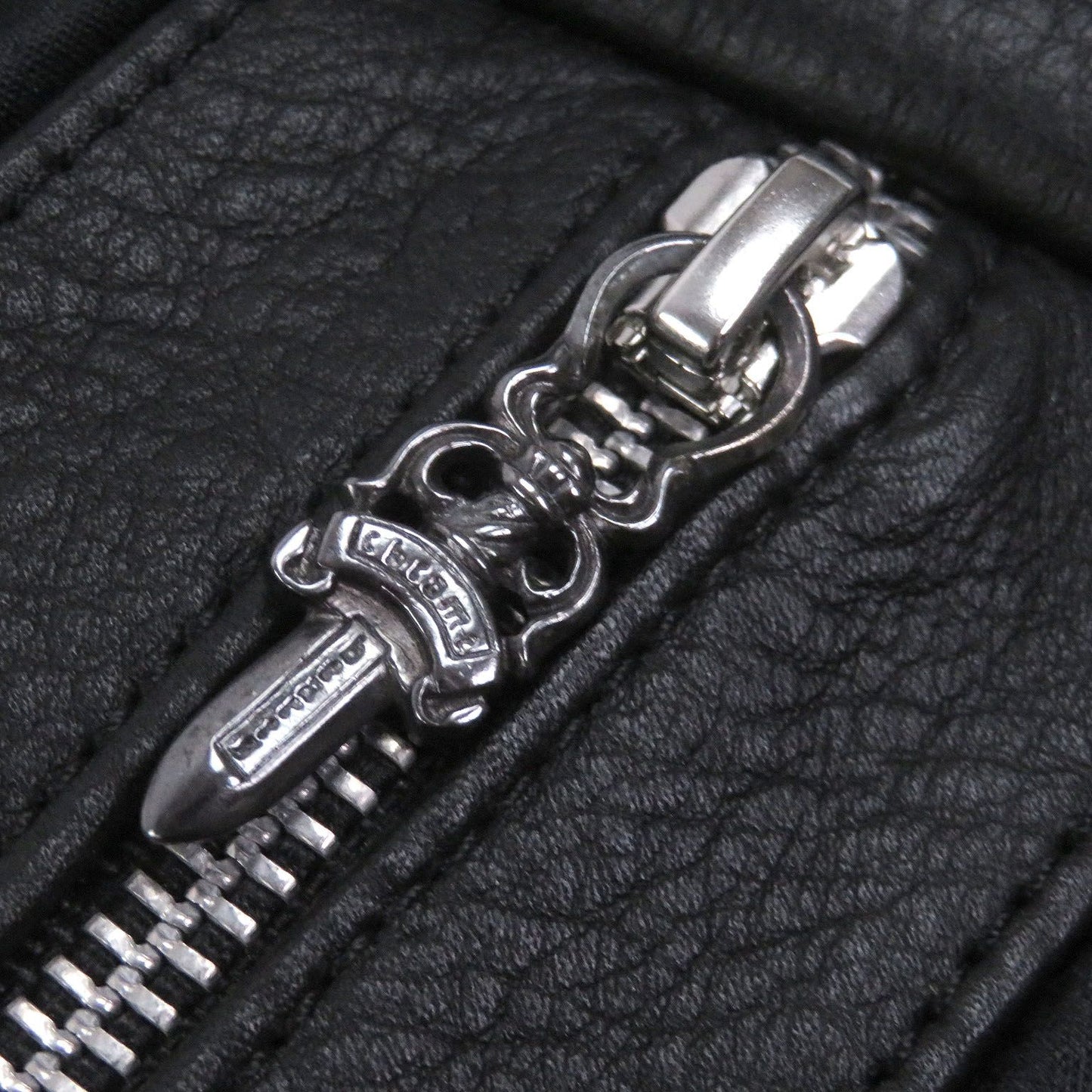 Chrome Hearts Classic Cross Ball Button Scroll Label Leather Vest Black — view 6