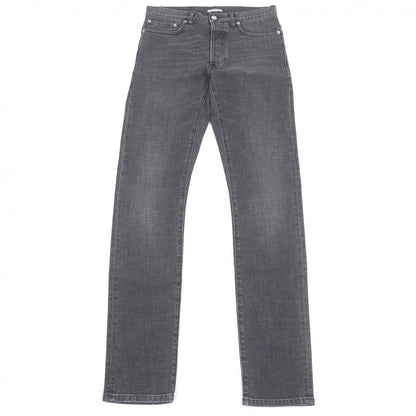 Dior Homme Cotton Logo Leather Patch Pants Jeans Gray 29