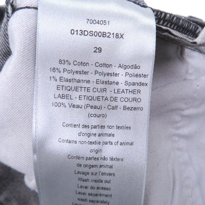 Dior Homme Cotton Logo Leather Patch Pants Jeans Gray 29 — view 7