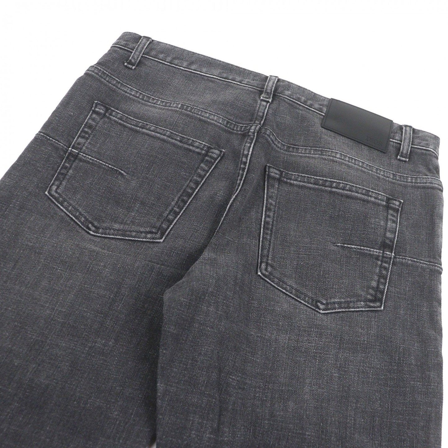 Dior Homme Cotton Logo Leather Patch Pants Jeans Gray 29 — view 4