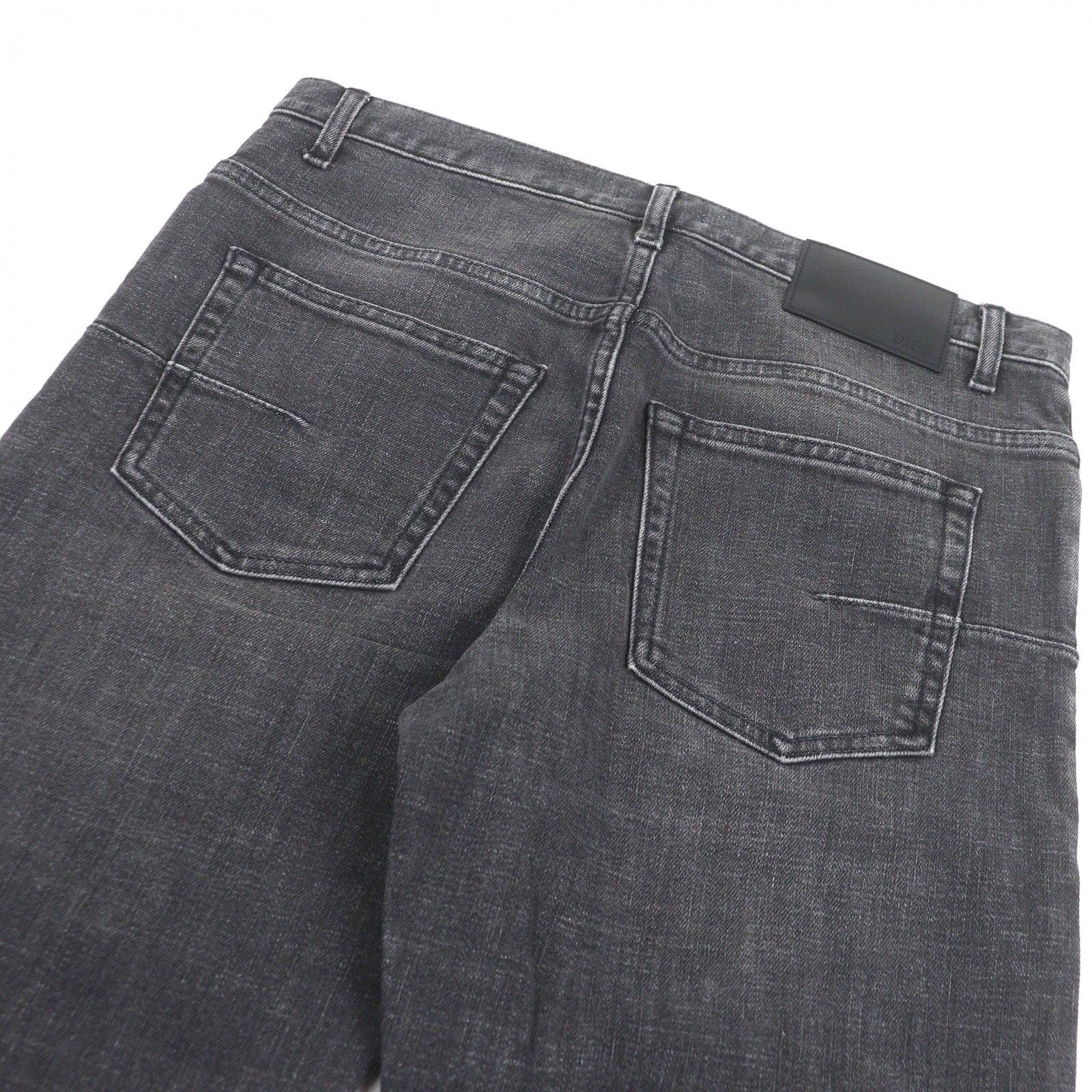 Dior Homme Cotton Logo Leather Patch Pants Jeans Gray 29 — view 4