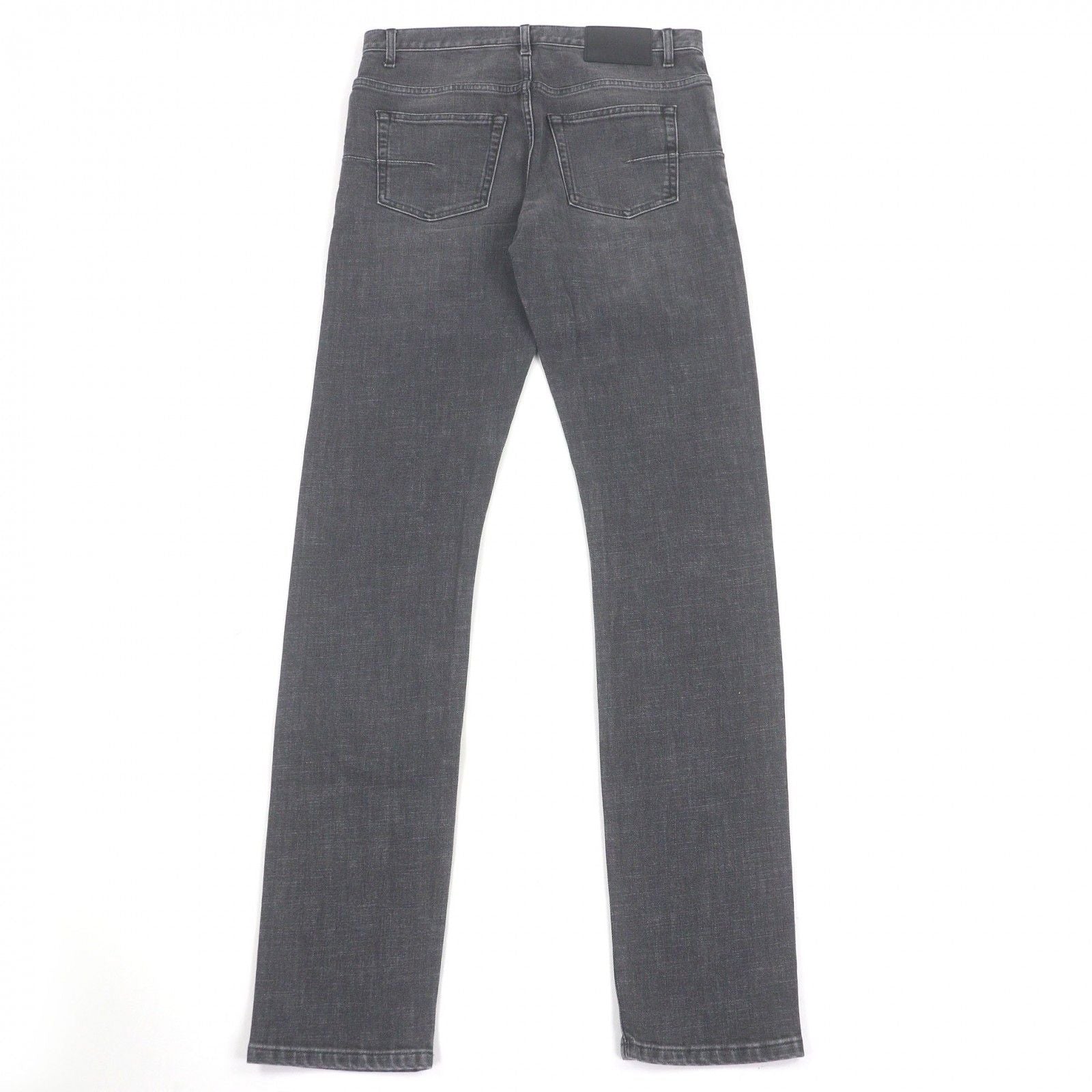 Dior Homme Cotton Logo Leather Patch Pants Jeans Gray 29 — view 2
