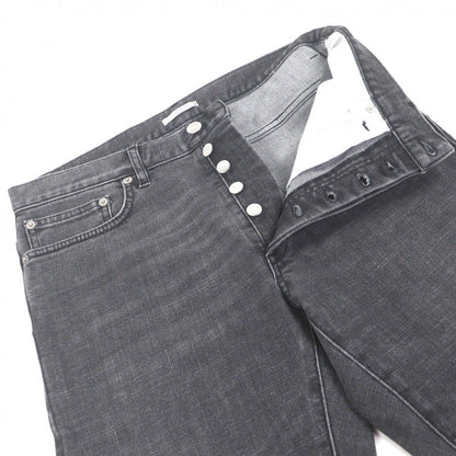 Dior Homme Cotton Logo Leather Patch Pants Jeans Gray 29 — view 3