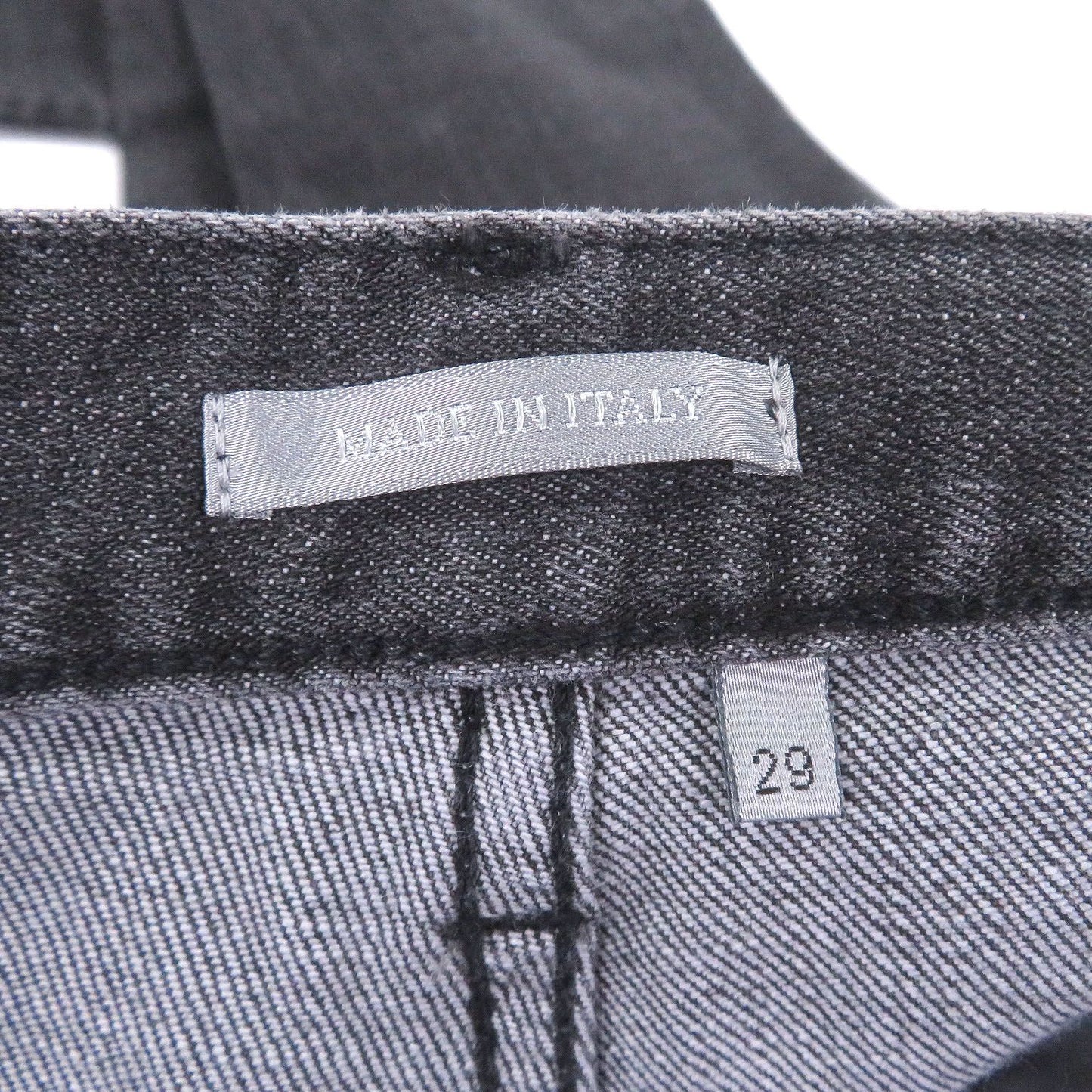 Dior Homme Cotton Logo Leather Patch Pants Jeans Gray 29 — view 6