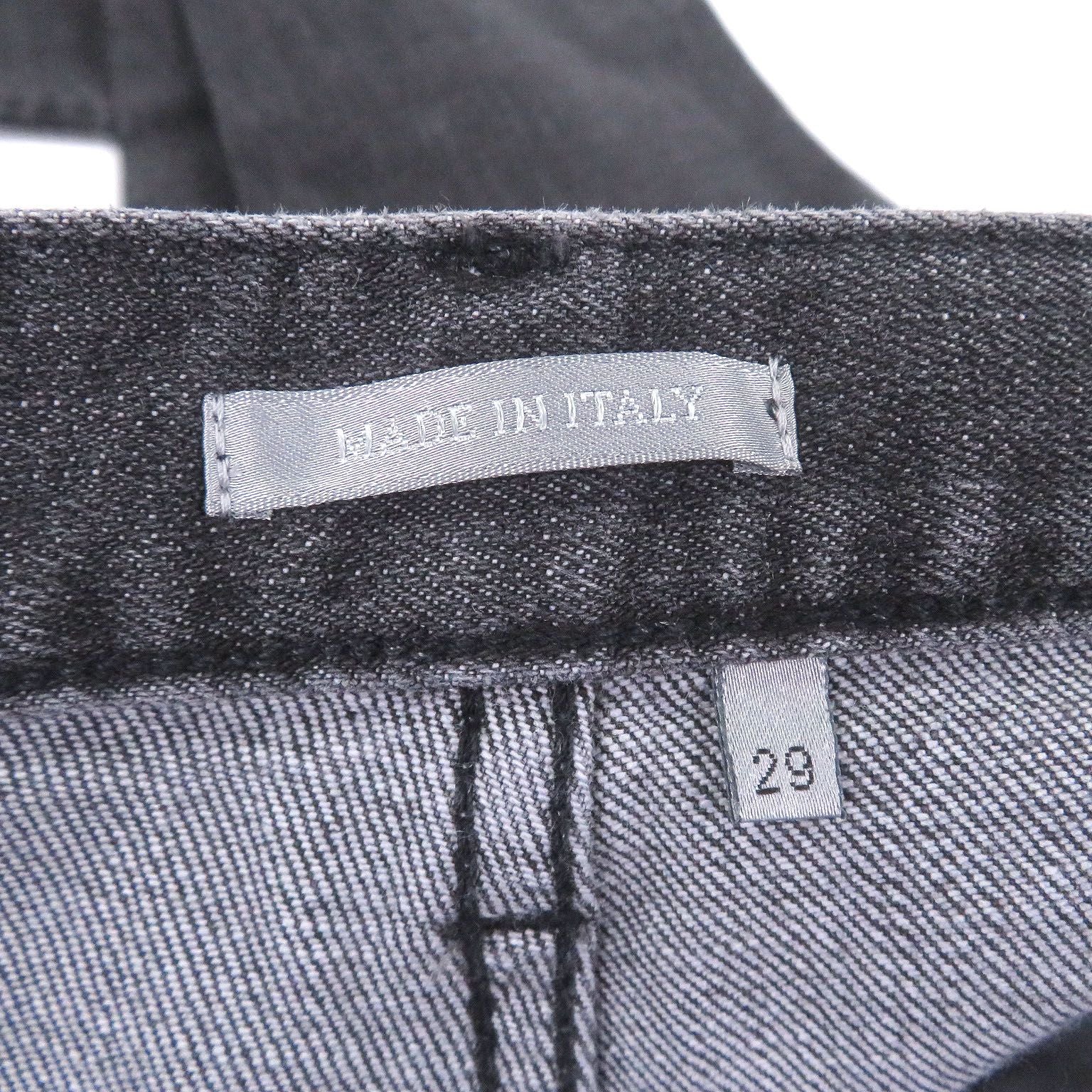 Dior Homme Cotton Logo Leather Patch Pants Jeans Gray 29 — view 6
